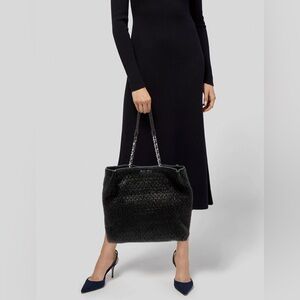 Miu Miu Black Leather Tote Bag